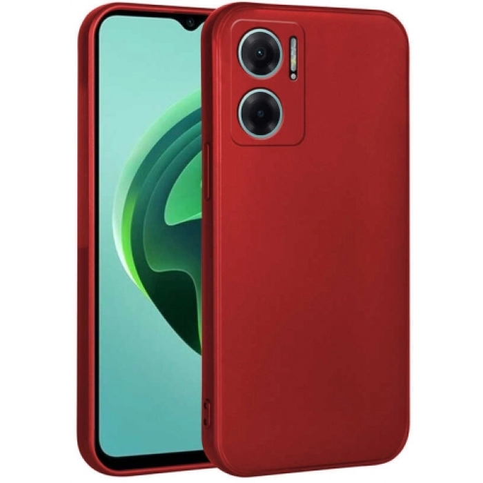 Xiaomi Redmi 10 5G Kılıf İnce Soft Mat Renkli Esnek Silikon Kapak - Kırmızı