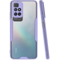 Xiaomi Redmi 10 Kılıf Renkli Silikon Kamera Lens Korumalı Şeffaf Parfe Kapak - Lila