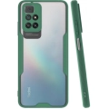 Xiaomi Redmi 10 Kılıf Renkli Silikon Kamera Lens Korumalı Şeffaf Parfe Kapak - Yeşil