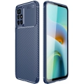 Xiaomi Redmi 10 Kılıf Silikon Parmak İzi Bırakmayan Karbon Soft Negro Kapak - Lacivert