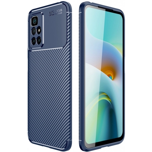 Xiaomi Redmi 10 Kılıf Silikon Parmak İzi Bırakmayan Karbon Soft Negro Kapak - Lacivert