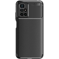Xiaomi Redmi 10 Kılıf Silikon Parmak İzi Bırakmayan Karbon Soft Negro Kapak - Siyah