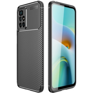 Xiaomi Redmi 10 Kılıf Silikon Parmak İzi Bırakmayan Karbon Soft Negro Kapak - Siyah