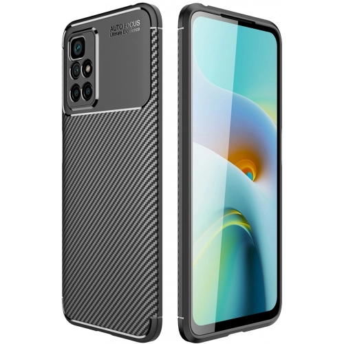 Xiaomi Redmi 10 Kılıf Silikon Parmak İzi Bırakmayan Karbon Soft Negro Kapak - Siyah