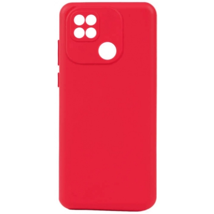 Xiaomi Redmi 10C Kılıf Silikon Mat Esnek Kamera Korumalı Biye Kapak - Kırmızı