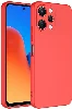 Xiaomi Redmi 12 Kılıf İçi Kadife Mat Mara Lansman Silikon Kapak  - Kırmızı