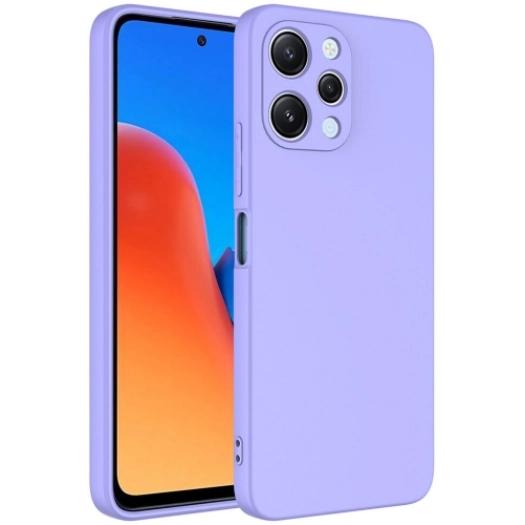 Xiaomi Redmi 12 Kılıf İçi Kadife Mat Mara Lansman Silikon Kapak  - Lila