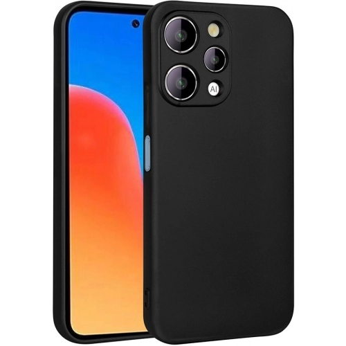 Xiaomi Redmi 12 Kılıf İnce Soft Mat Renkli Esnek Silikon Kapak - Siyah