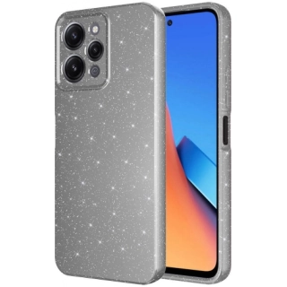 Xiaomi Redmi 12 Kılıf Kamera Korumalı Simli Lüks Zore Koton Kapak - Gri