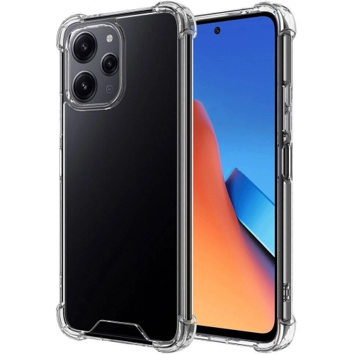 Xiaomi Redmi 12 Kılıf Silikon Köşe Korumalı Airbag Darbe Emici Kapak - Şeffaf