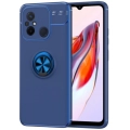Xiaomi Redmi 12C Kılıf Renkli Silikon Yüzüklü Standlı Auto Focus Ravel Kapak - Mavi