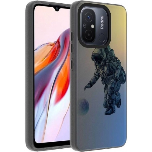 Xiaomi Redmi 12C Kılıf Desenli Zore Dragon Sert Kapak - Astronot