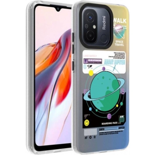 Xiaomi Redmi 12C Kılıf Desenli Zore Dragon Sert Kapak - Gezegen