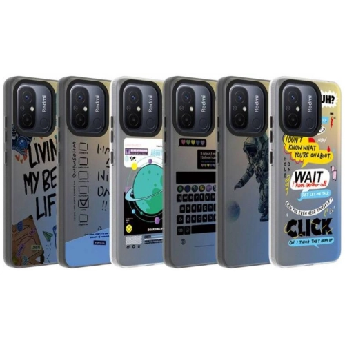 Xiaomi Redmi 12C Kılıf Desenli Zore Dragon Sert Kapak - Klavye