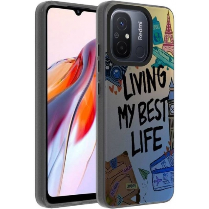 Xiaomi Redmi 12C Kılıf Desenli Zore Dragon Sert Kapak - Seyahat