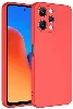 Xiaomi Redmi 12C Kılıf İçi Kadife Mat Mara Lansman Silikon Kapak  - Kırmızı