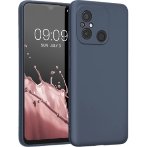 Xiaomi Redmi 12C Kılıf İnce Soft Mat Renkli Esnek Silikon Kapak - Lacivert