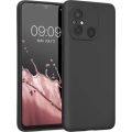 Xiaomi Redmi 12C Kılıf İnce Soft Mat Renkli Esnek Silikon Kapak - Siyah