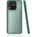 Xiaomi Redmi 12C Kılıf Renkli Silikon Kamera Lens Korumalı Şeffaf Parfe Kapak - Yeşil