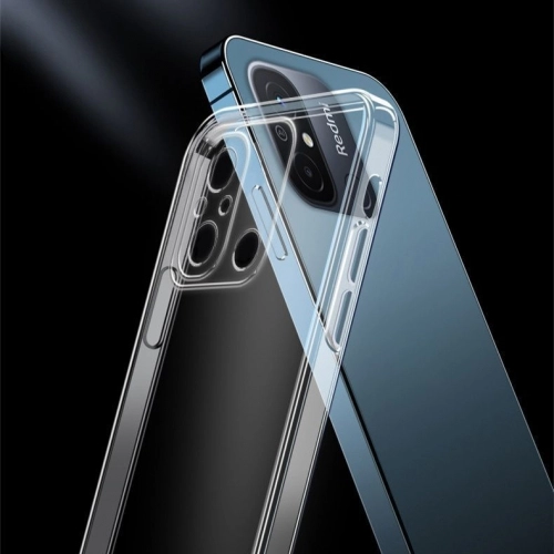 Xiaomi Redmi 12C Kılıf Kamera Korumalı Esnek Silikon Kapak - Şeffaf