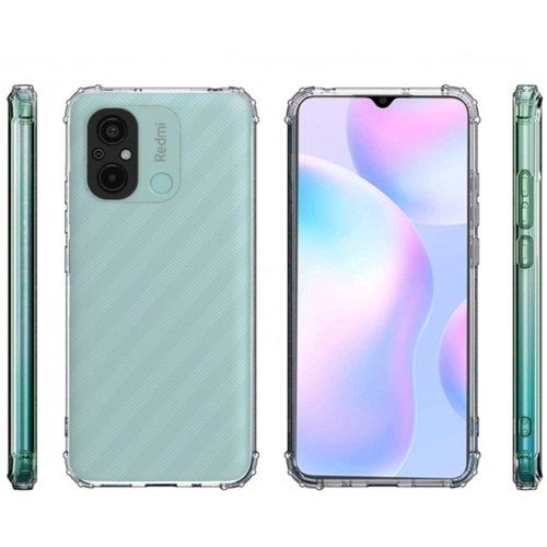 Xiaomi Redmi 12C Kılıf Silikon Köşe Korumalı Airbag Darbe Emici Kapak - Şeffaf