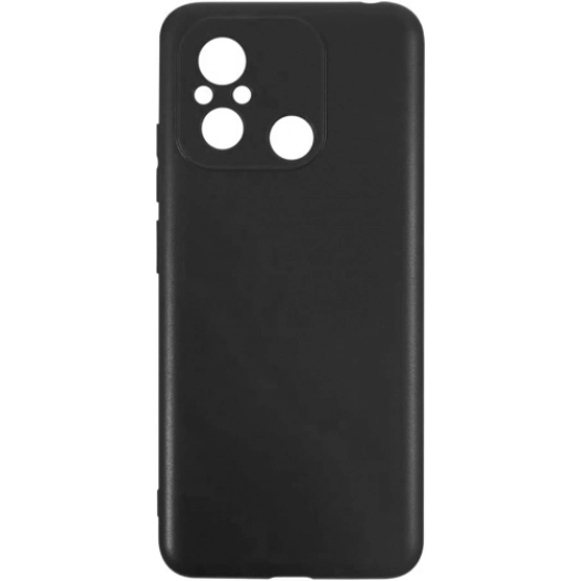 Xiaomi Redmi 12C Kılıf Silikon Mat Esnek Kamera Korumalı Biye Kapak - Siyah