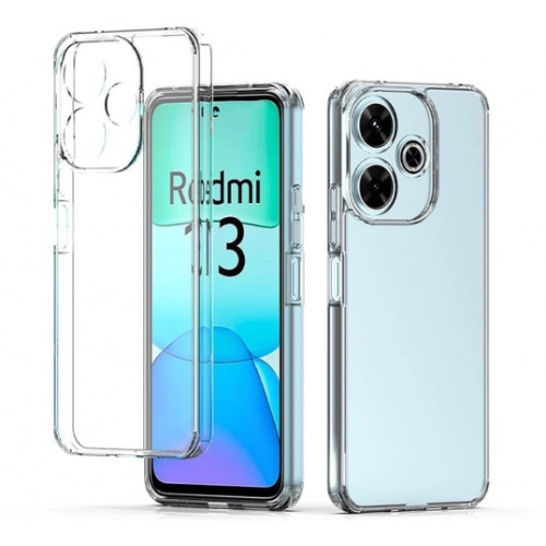 Xiaomi Redmi 13 4G Kılıf Kamera Korumalı Esnek Silikon Kapak - Şeffaf