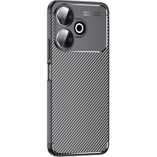 Xiaomi Redmi 13 4G Kılıf Silikon Parmak İzi Bırakmayan Karbon Soft Negro Kapak - Siyah