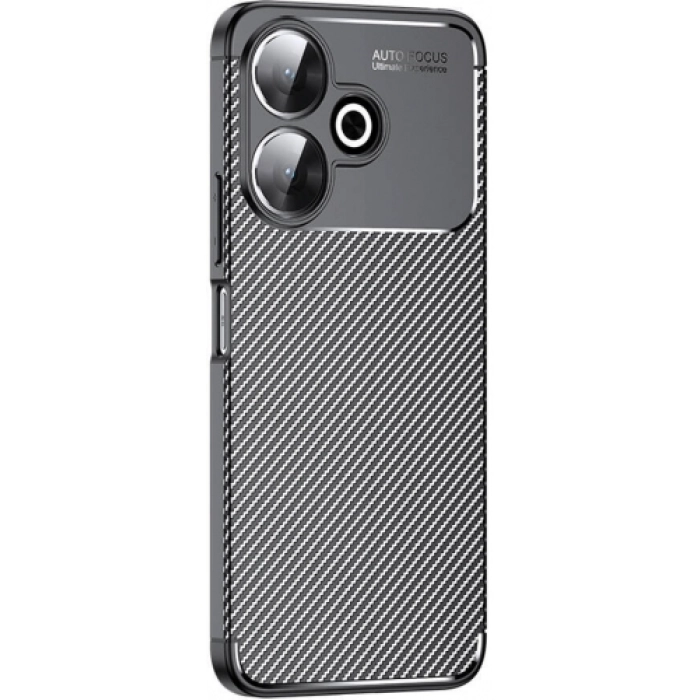 Xiaomi Redmi 13 4G Kılıf Silikon Parmak İzi Bırakmayan Karbon Soft Negro Kapak - Siyah