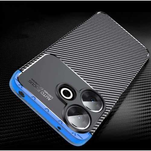 Xiaomi Redmi 13 4G Kılıf Silikon Parmak İzi Bırakmayan Karbon Soft Negro Kapak - Siyah