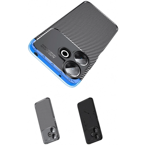 Xiaomi Redmi 13 4G Kılıf Silikon Parmak İzi Bırakmayan Karbon Soft Negro Kapak - Siyah