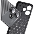 Xiaomi Redmi 13 4G Kılıf Silikon Parmak İzi Bırakmayan Karbon Soft Negro Kapak - Siyah