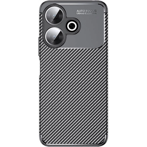 Xiaomi Redmi 13 4G Kılıf Silikon Parmak İzi Bırakmayan Karbon Soft Negro Kapak - Siyah