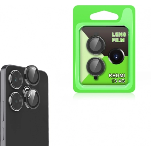 Xiaomi Redmi 13 4G Lens Kamera Koruyucu Parmak İzi Bırakmaz CL-07 - Siyah