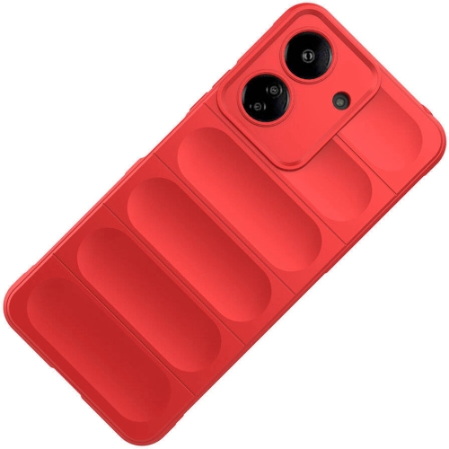 Xiaomi Redmi 13C Kılıf Esnek TPU Oyuklu Arka Yüzey Tasarımlı Zore Etnik Silikon Kapak - Lacivert