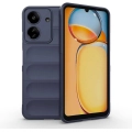 Xiaomi Redmi 13C Kılıf Esnek TPU Oyuklu Arka Yüzey Tasarımlı Zore Etnik Silikon Kapak - Lacivert