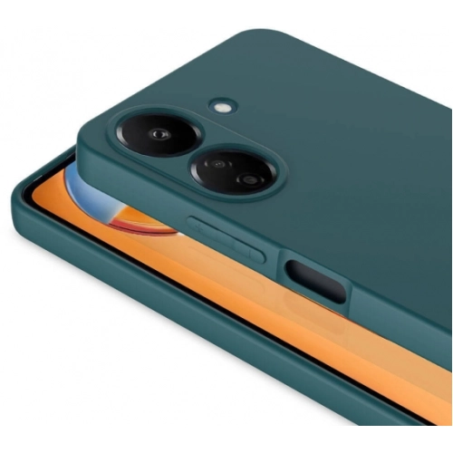 Xiaomi Redmi 13C Kılıf İçi Kadife Mat Mara Lansman Silikon Kapak - Kırmızı