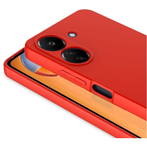 Xiaomi Redmi 13C Kılıf İçi Kadife Mat Mara Lansman Silikon Kapak - Koyu Mor