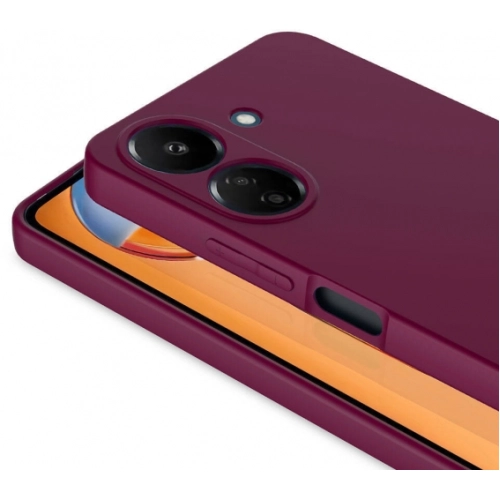 Xiaomi Redmi 13C Kılıf İçi Kadife Mat Mara Lansman Silikon Kapak - Siyah