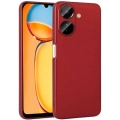 Xiaomi Redmi 13C Kılıf İnce Soft Mat Renkli Esnek Silikon Kapak - Kırmızı
