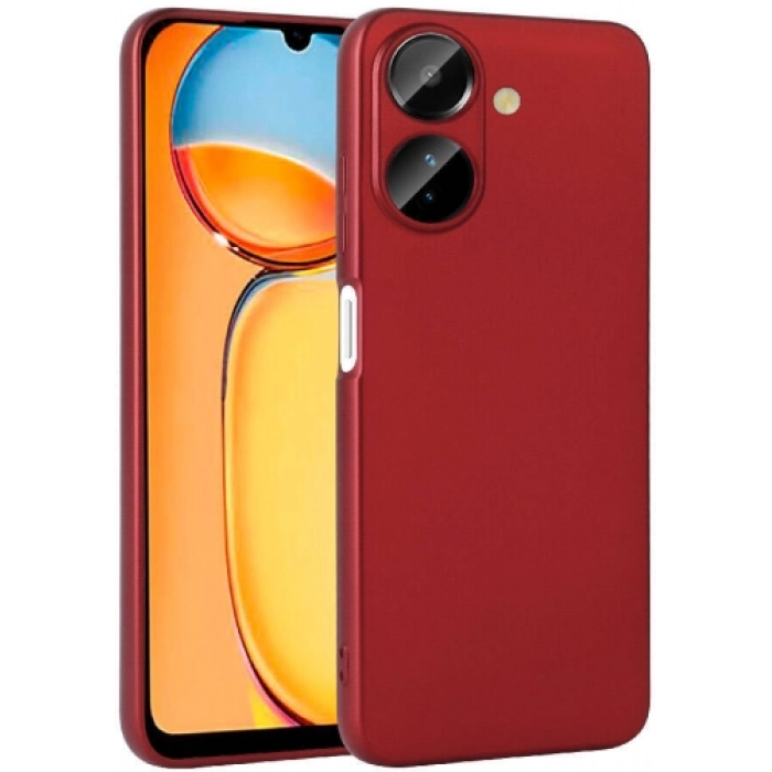 Xiaomi Redmi 13C Kılıf İnce Soft Mat Renkli Esnek Silikon Kapak - Kırmızı