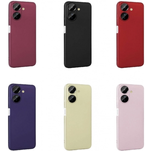 Xiaomi Redmi 13C Kılıf İnce Soft Mat Renkli Esnek Silikon Kapak - Mürdüm