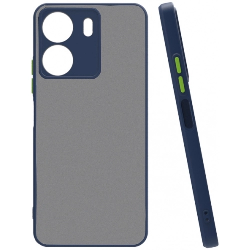 Xiaomi Redmi 13C Kılıf Kamera Korumalı Arkası Şeffaf Mat Silikon Kapak - Lacivert