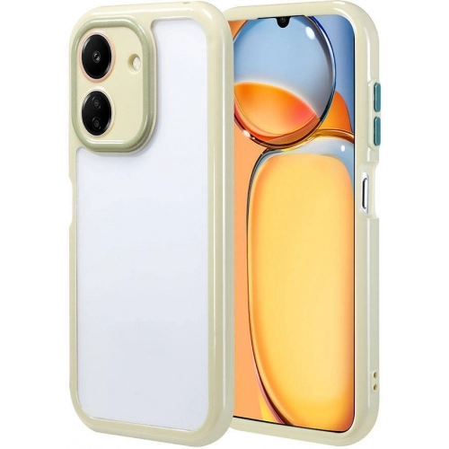 Xiaomi Redmi 13C Kılıf Kamera Korumalı Renkli Kenar ve Çerçeve Tasarımlı Vitamin Kapak - Siyah