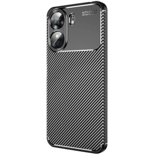 Xiaomi Redmi 13C Kılıf Silikon Parmak İzi Bırakmayan Karbon Soft Negro Kapak - Siyah