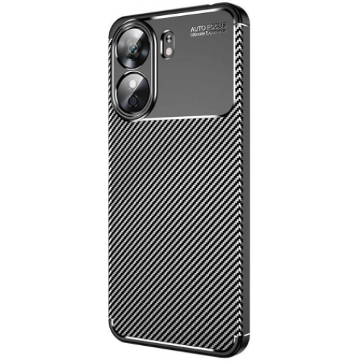 Xiaomi Redmi 13C Kılıf Silikon Parmak İzi Bırakmayan Karbon Soft Negro Kapak - Siyah