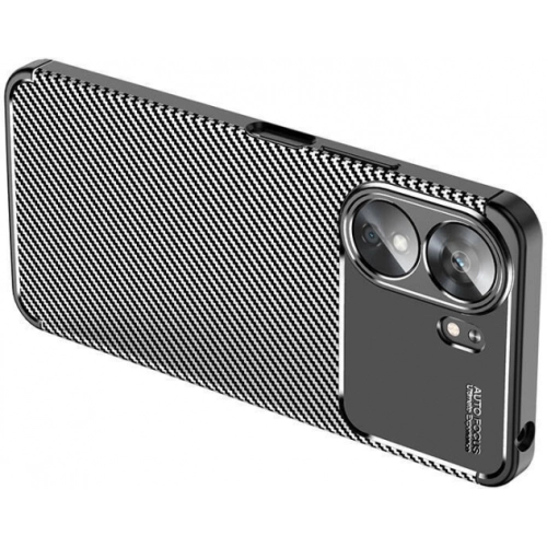 Xiaomi Redmi 13C Kılıf Silikon Parmak İzi Bırakmayan Karbon Soft Negro Kapak - Siyah