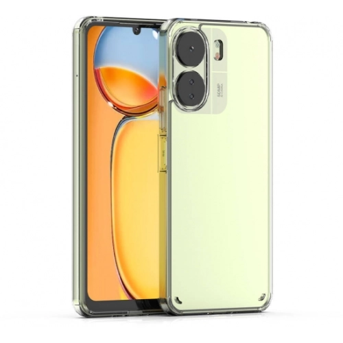 Xiaomi Redmi 13C Kılıf Lux Korumalı Kenarları Silikon Arkası Sert Coss Kapak - Şeffaf