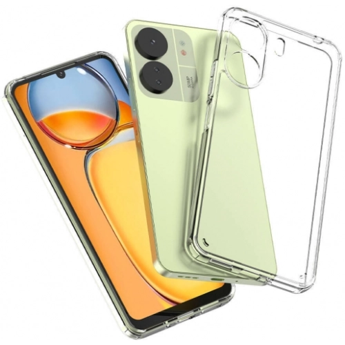 Xiaomi Redmi 13C Kılıf Lux Korumalı Kenarları Silikon Arkası Sert Coss Kapak - Şeffaf