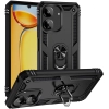 Xiaomi Redmi 13C Kılıf Silikon Zırhlı Standlı Yüzüklü Mıknatıslı Tank Kapak - Siyah